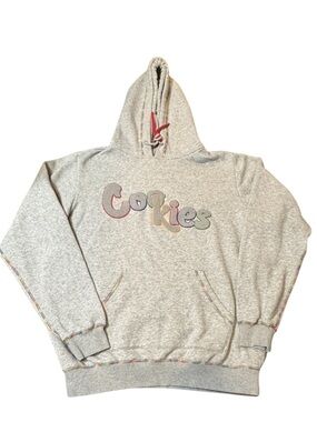 Cookies Light Gray Hoodie with Pastel Logo Size XL Unisex